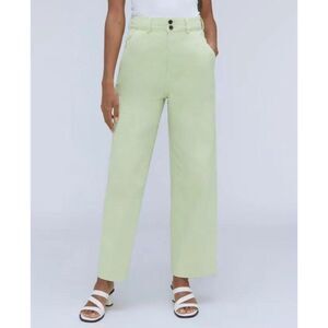 Everlane The Organic Wide Leg Pant Womens 14 High Rise Jean Mint Green 90s Y2K